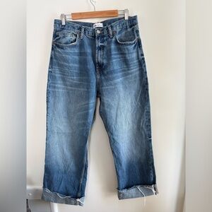 Zara Baggy Wide Leg Cuffed Jean